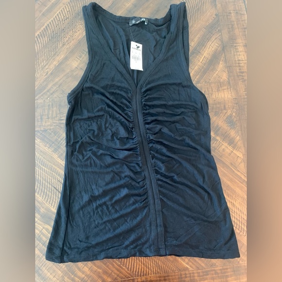Ruched black tank. Size small. NWTs. - Picture 1 of 7